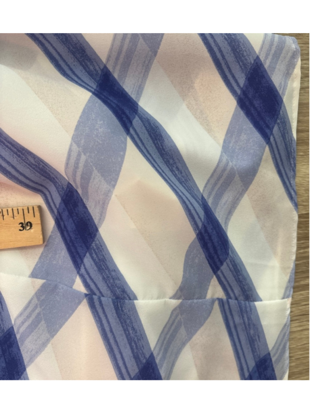 Banana Republic Lavender Plaid A-Line Midi Slip Dress Womens Size 10 Preppy - Picture 10 of 14